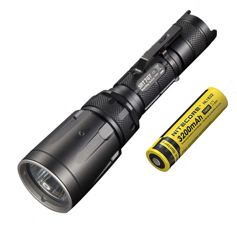SRT7GT NL1832 NITECORE SRT7GT тактический фонарь XP-L HI V3 RGB UV light max 1000 люмен луч бросок 450 м умный селектор кольцо-факел - Испускаемый цвет: SRT7GT NL1832