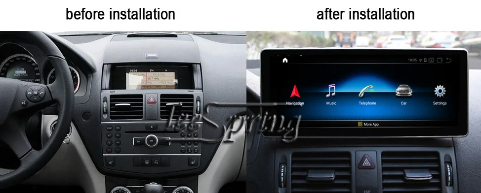 Perfect 10.25 inch Android 9.0 GPS Navigation for Mercedes Benz C Class 2008-2010 MB W204 C200 C260 C180 Car Multimedia Player(NO DVD) 0