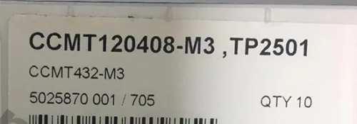 10 шт. вставки карбида CCMT120408-M3 TP2501