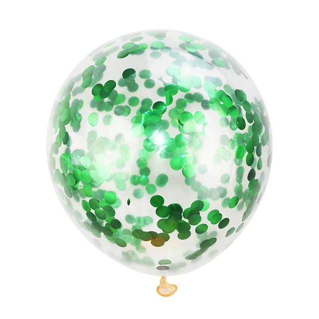 7/10 трубчатые воздушные шары на день рождения, арка, держатель, Свадебный декор, шарообразные шары, украшения для дня рождения, Детские шары - Цвет: 10pcs green confetti