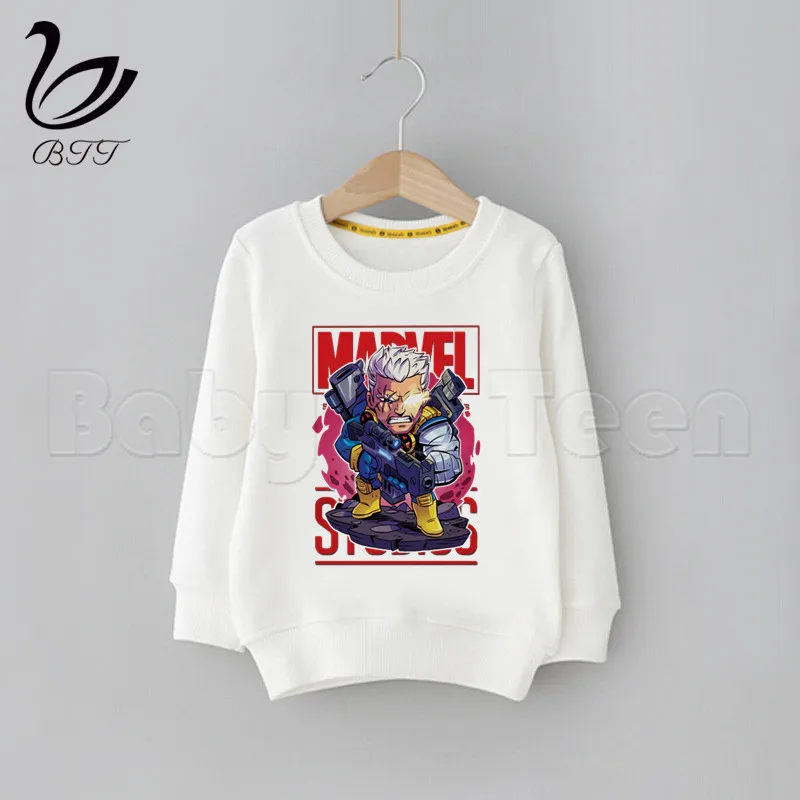 Marvel Avengers Iron Man Captain America Spiderman Print Kids Clothes Baby Cartoon Children Hoodie Sweatshirts Boys Children