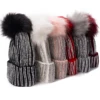 Lawliet Winter Hats Faux Fur Pom Pom Rhinestone Bling Style Women Beanies High Quality Warm Knitted Hat Ladies Skull Cap A469 ► Photo 1/6