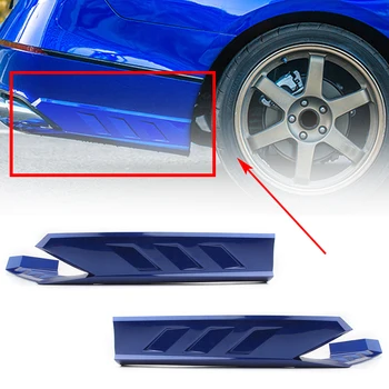 

For Honda Accord X 2018 2019 4pcs Blue Car Rear Bumper Both Side Lip Molding Trims ABS Plastic
