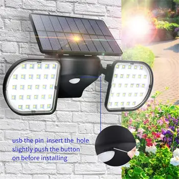 

56LED luz Solar Light Outdoor уличные фонари Garage Security Light PIR Motion Sensor Garden Solar Wall Lamp