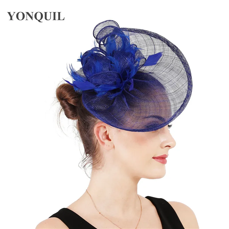 

Gorgeous Female Cocktail Fascinator Hat Headband For Elegant Ladies Womens Hat Feather Millinery Headpiece NEW Arrival SYF157