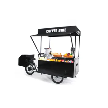 Kaufen KN-T07A Elektrische Erwachsene Dreirad Outdoor Cargo Bike Mobile Lebensmittel AnhÀnger Kaffee Snack Vending Warenkorb