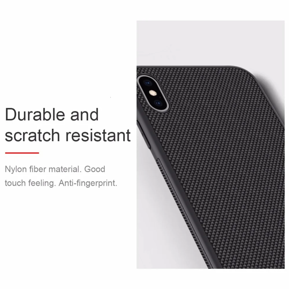 Чехол NILLKIN для iPhone XR из текстурированного нейлона, жесткая панель из поликарбоната+ ТПУ Рамка, задняя крышка, чехол для iPhone X XS Max