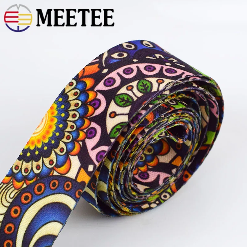 Meetee 5/10M 38 мм полиэстер Жаккардовая тесьма моды с новым этническим узором и Кружевной Лентой DIY сумки ремешок Пояс одежды швейная фурнитура