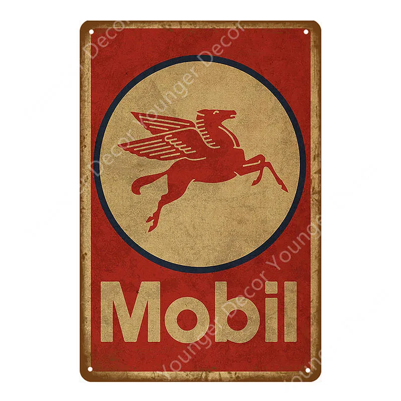 Винтаж Mobil моторное масло жестяные знаки металлический плакат эльф STP валволин авто мотоцикл бензин гараж магазин украшения дома стены YD007 - Цвет: YD8449
