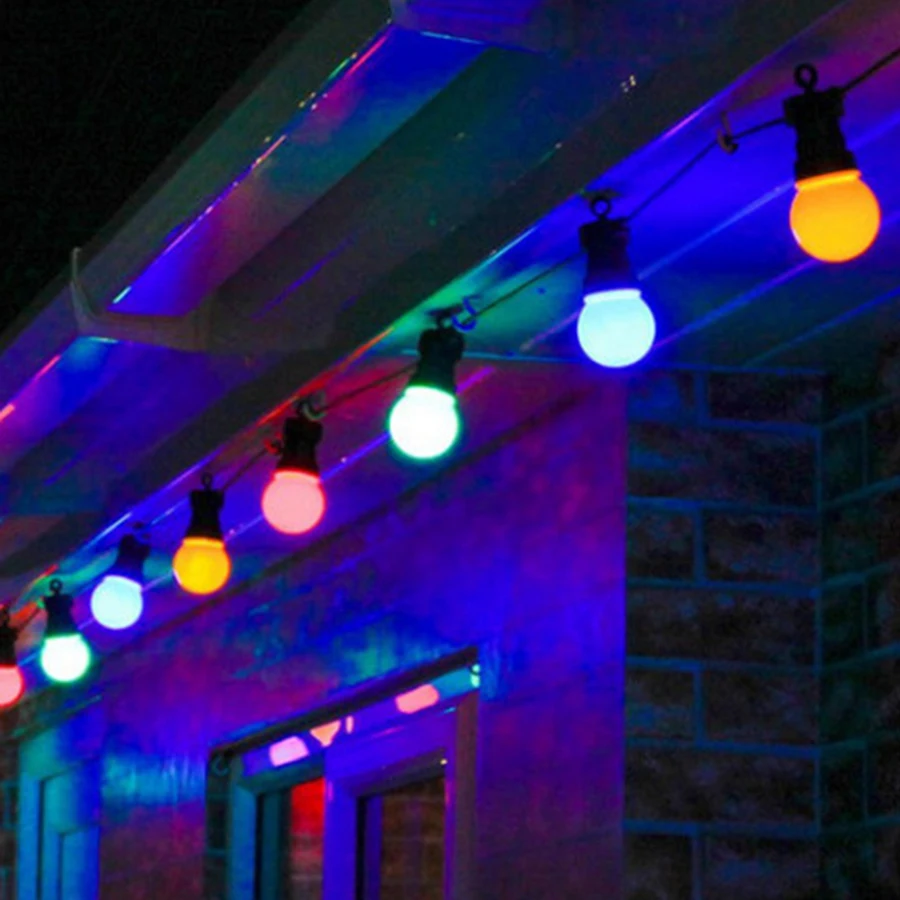 Multicolor Bulbs Thrisdar 10/20LED уличный торговая марка свет G50 гирлянда Глобус гирлянда вечерние свадебные дворы уличный свет - Испускаемый цвет: Multicolor Bulbs
