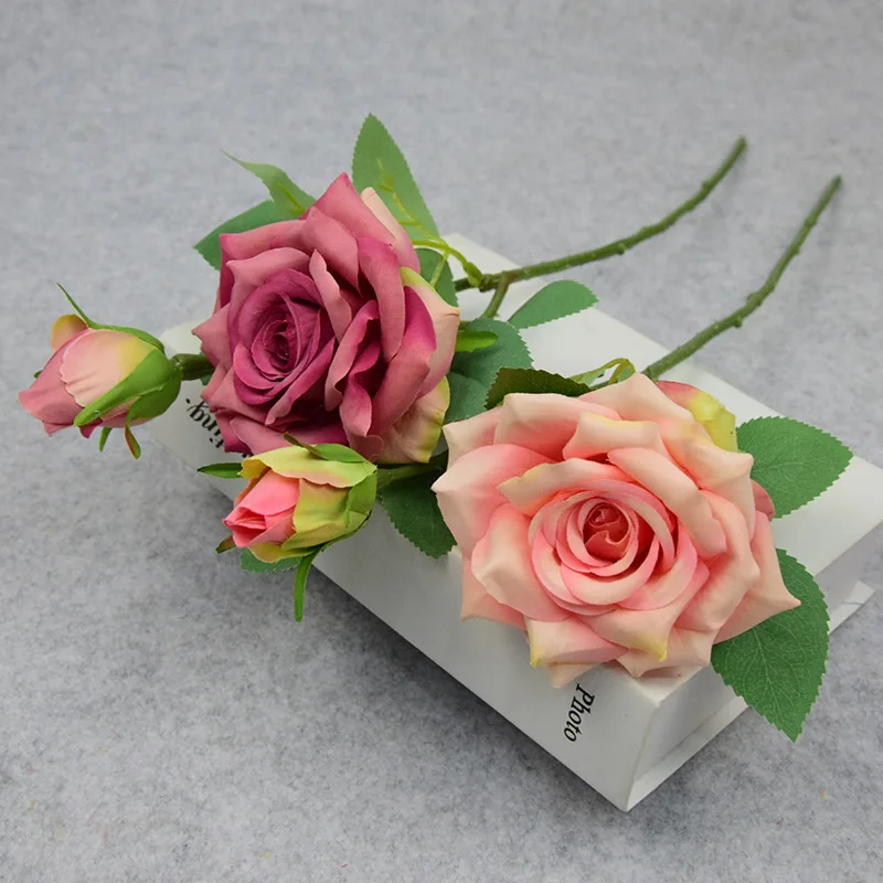 Artificial Silk Rose Real Touch Flowers Artificial Flowers Home Decoration 1pc Aliexpress