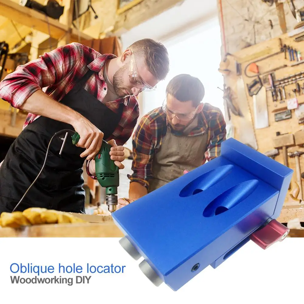 

DIY Woodworking Hole Puncher Drilling Fixture Hole Jig Kit Fine Workmanship Wide Range of Uses Drill Guide Locator