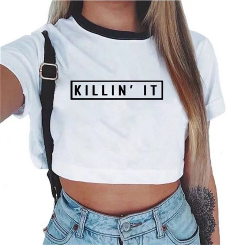 

Summer Fashion Women T shirt Tops Harajuku Tee Tops Short Sleeve Female T Shirt Casual Cute Cropped Top Woman Clothing
