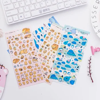 

Cute Bread Cat Shark Whale PVC Stickers Adhesive Stickers DIY Decoration Stickers photo decorating sticker