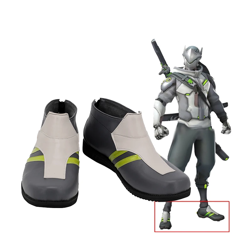 Ow Genji Shoes Cosplay Shoes Boots Ninja Halloween ...