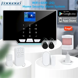 Tuya – système d'alarme de sécurité domestique sans fil, wi fi, GSM, avec détecteur de mouvement, capteur anti cambriolage, contrôle par application, compatible avec Alexa et Google 