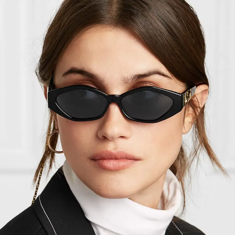 

women sunglasses European and American small frame personality leopard cat eye sunglasses outdoor driving decorative goggles