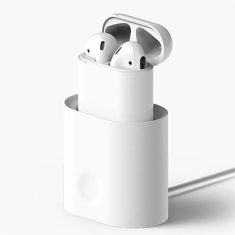 Портативная зарядная док-станция для AirPods чехол из мягкого силикона настольная Зарядная база анти-падение подставка держатель зарядное устройство настольная подставка