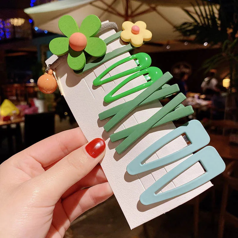 

Children Girl Cute Flowers Fruits Animal Elements Candy Color All-Matched Hairpin Set Hot