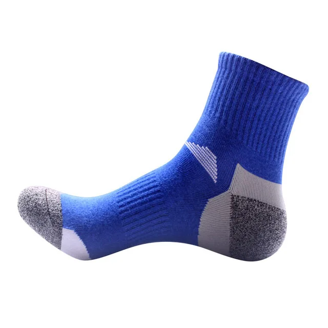 Winter Men Socks Thicken Thermal Wool Pile Cashmere Snow Socks Climbing Hiking Sport Seamless Boots Floor Sleeping Socks For Men - Цвет: WHXK003 blue