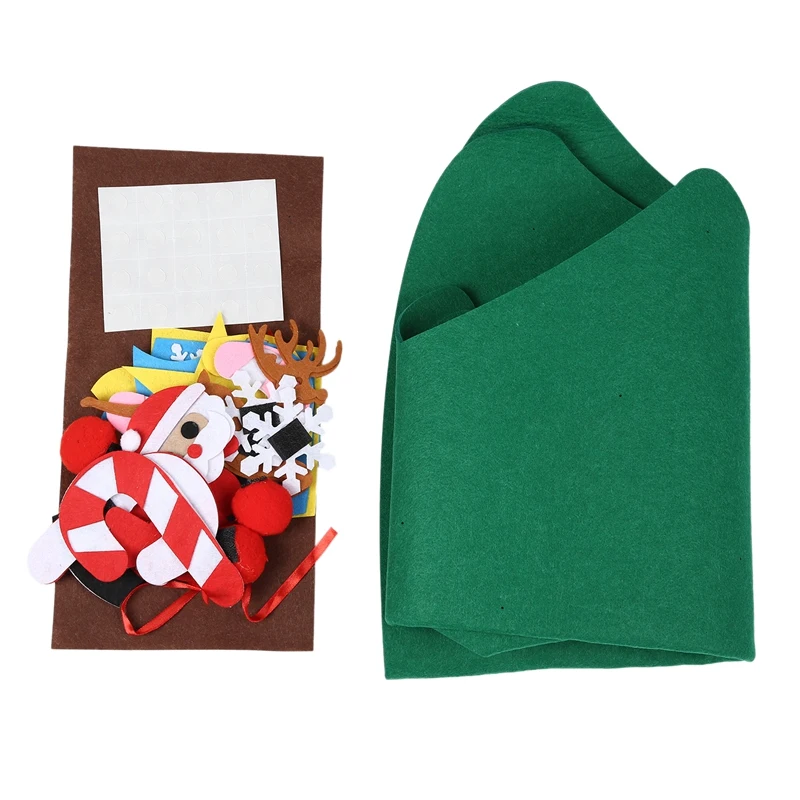 3Ft DIY Felt Christmas Tree Set+ 26Pcs Detachable Ornaments, Wall Hanging Xmas Gifts for Christmas Decorations