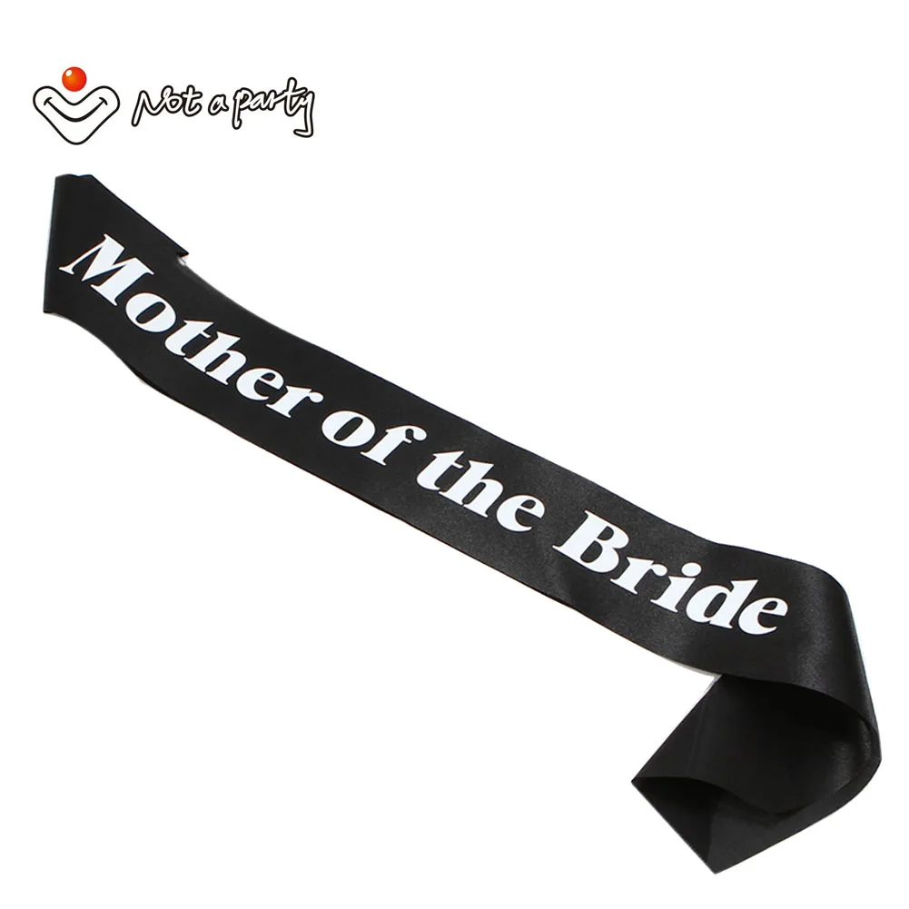 BlackMotherofBride 6 шт., для подружки невесты, черные, для свадебного мероприятия, кушак для девичника, вечерние, для невесты, для подружки невесты, для подружки невесты - Цвет: BlackMotherofBride