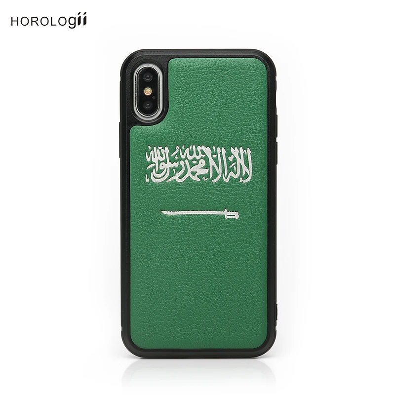 

Horologii monogrammed initials letters Free Saudi Arabia Flag Color Green case for Iphone 11 Pro Max X France goat skin dropship