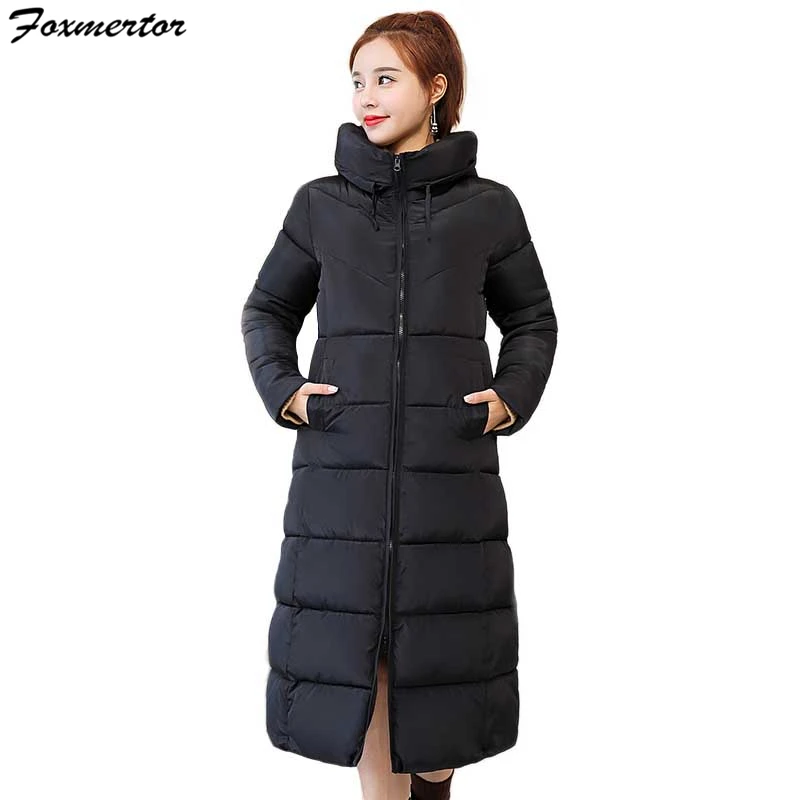 

New Winter Parka Overcoat Women Hooded Ultra Light Down Jacket Slim Solid Long Down Jacket Female Feather Portable Plus Size 6XL