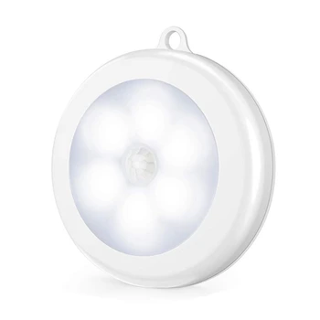 

2Pcs PIR Motion Sensor 6 Led Night Light Wireless Detector Light Wall Lamp Light Auto On/Off Closet Battery Power