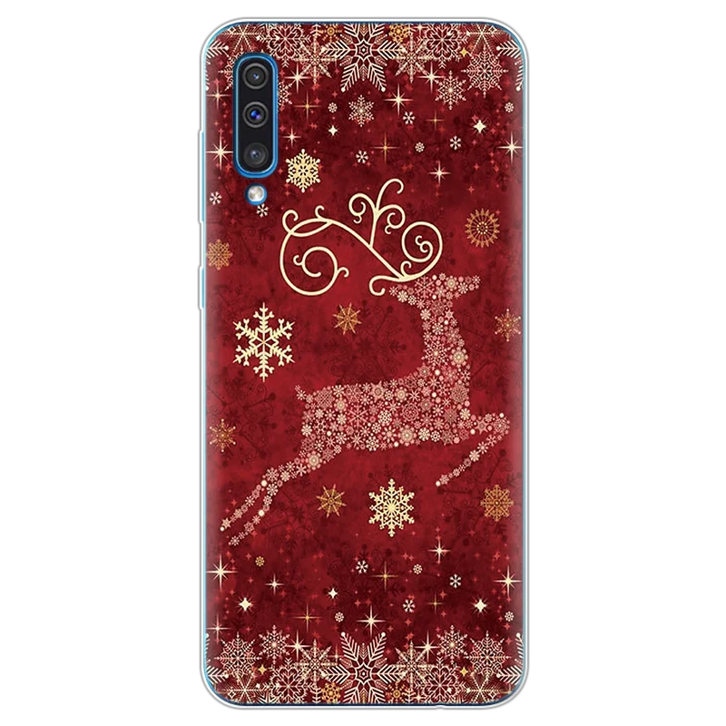 Merry Christmas Cartoon Santa Claus Deer Case For Samsung Galaxy A50 Soft Silicon Coque For Samsung A40 A60 A70 A7 A9 Cover - Цвет: sdhd1lu