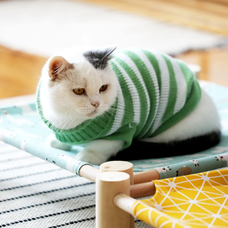 Одежда для кошек в осенне-зимний короткий молочный Кот синий кот сиамский безволосый котенок питомец толстый теплый зимний свитер BB50FY002