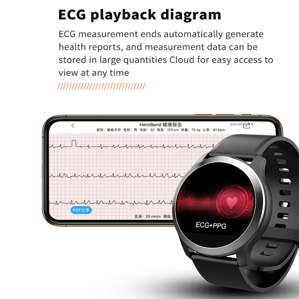 IP68 Водонепроницаемые Смарт часы-шагомер ECG Bluetooth сердечного ритма кровяное давление спортивные умные часы для Android IOS Телефон