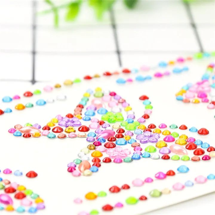 7 Crystal Epoxy Sticker 3D Acrylic Resin Drill Diamond Handbag Mobile Phone Sticker Butterfly Rhinestone Hand Account Material Sticker