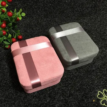 

Portable Lady Jewelry Box Girl Travel Rectangular Storage Box Earring Ring Necklace Carry Case Gift Box