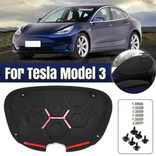 Cubierta para maletero delantero de Tesla modelo 3, aislamiento acústico, algodón, placa antigolpes, modificación de aislamiento, almohadilla protectora para maletero de coche