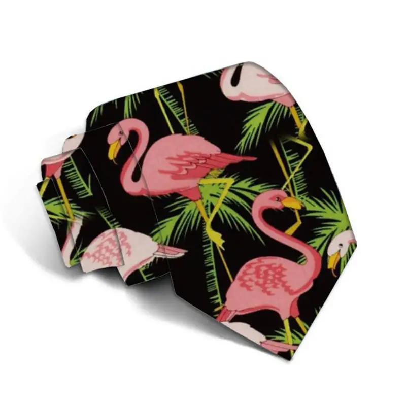 3D Printed Men's Polyester Slim Tie Funny Pattern Wedding Party Casual Happy 8cm Wide Tie Jacquard Weave Man Shirt Accessories