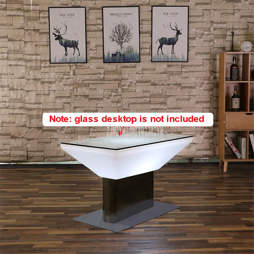 Hot Led Luminous Bar Table Simple Square Single Leg Cocktail Bar Table For Night Club Coffee Shop Creative Lighting Furniture Hot Led Luminous Bar Table Simple Square Single Leg Cocktail Bar Table For Night Club Coffee Shop Creative Lighting Furniture