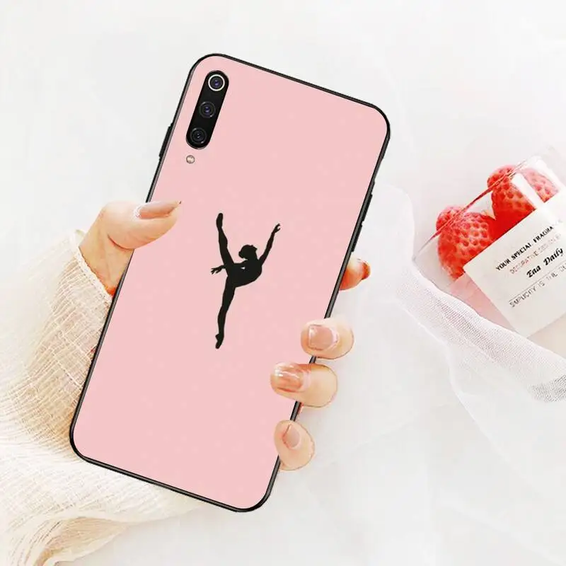 PENGHUWAN Love Gymnastics silhouette sports Custom Photo Phone Case for Redmi Note 8 8A 7 6 6A 5 5A 4 4X 4A Go Pro Plus Prime xiaomi leather case cosmos blue