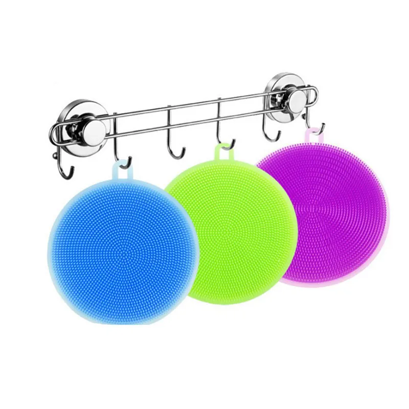 

Silicone Dish Washing Sponge Scrubber Kitchen Cleaning antibacterial Tool Soft Cleaning Antibacterial Brush Kitchen Tools