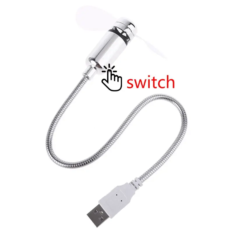 미니 모바일 USB 전원 냉각 선풍기, 유연한 구스넥 송풍기, 데스크탑 PC 컴퓨터 노트북 노트북 태블릿용