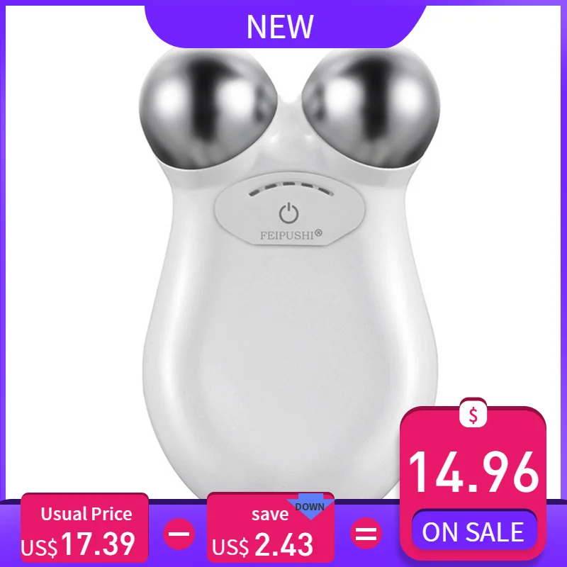 

Mini Microcurrent USB Charging Facial Wrinkle Remover Massager microdermabrasion machine derma stamp D300622