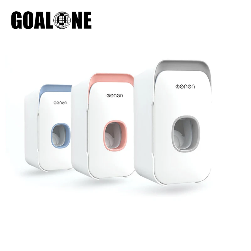 

GOALONE New Toothpaste Dispenser with Toothbrush Holder Bathroom Accessories Set Automatic Toothpaste Dispenser Bathroom Holder