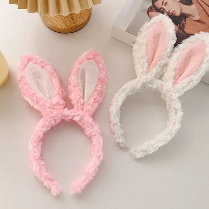 Furry Headband with Bunny Tiger Ears Plush Cartoon Rabbit Hairband Party Performance Theme Costume Hair Accessories