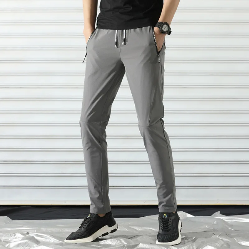 

Spring And Summer Athletic Pants Men's Loose-Fit Quick-Dry Trousers Running Straight-Cut Summer Thin Section Elasticity Casual F