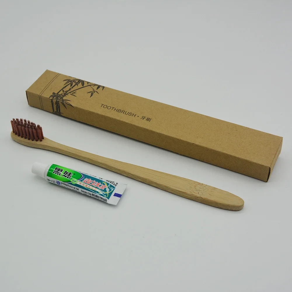 White Small Head Bamboo Toothbrush Entirely Natural Bamboo Handle Medium Hair Toothbrush with Cassette