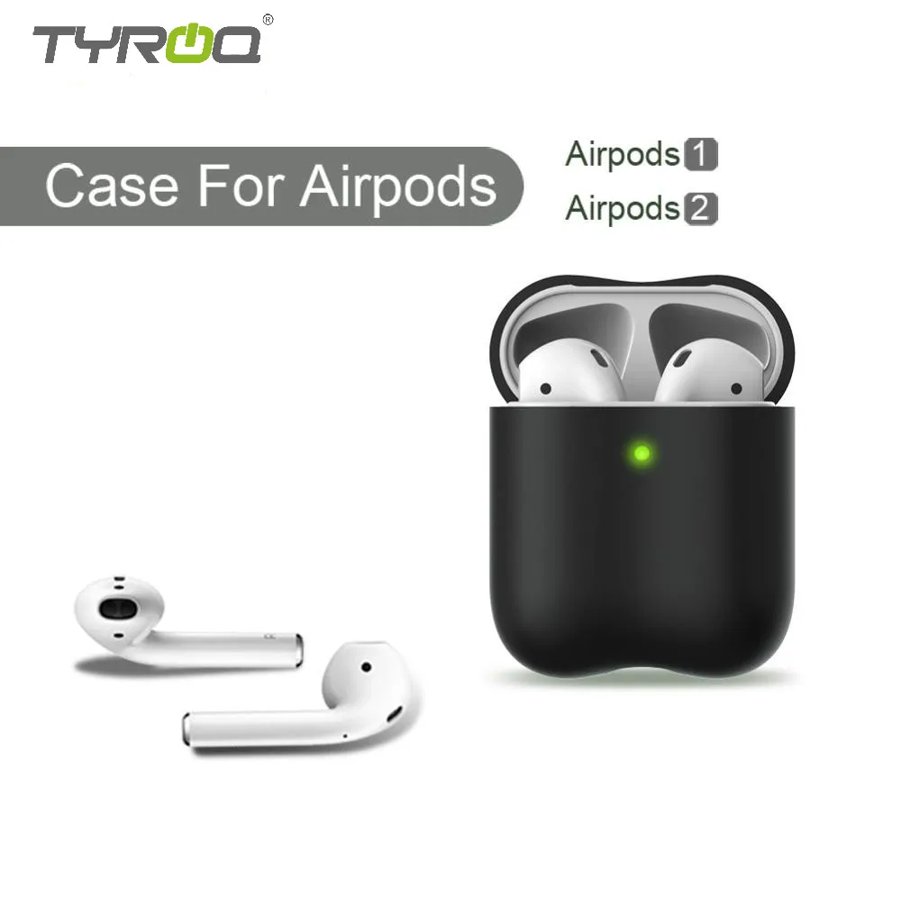 Чехол TyRoq AO3 AirPods силиконовый в форме волны 5 цветов на выбор идеально подходит для