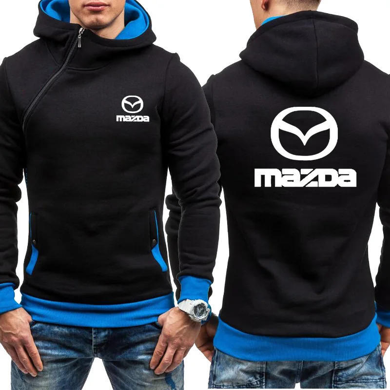 Мужские толстовки для автомобилей Mazda с принтом логотипа Повседневная Хип-Хоп Толстовка Harajuku Флисовая теплая толстовка с капюшоном мужская молния куртка одежда - Цвет: 803