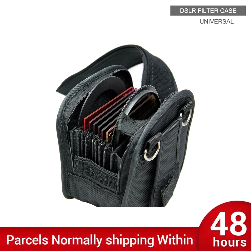 Portátil Dslr Câmera Wallet Titular do Filtro de Lente uv Cpl Filtro nd Slots Bolsa com Alça Bolsos Case