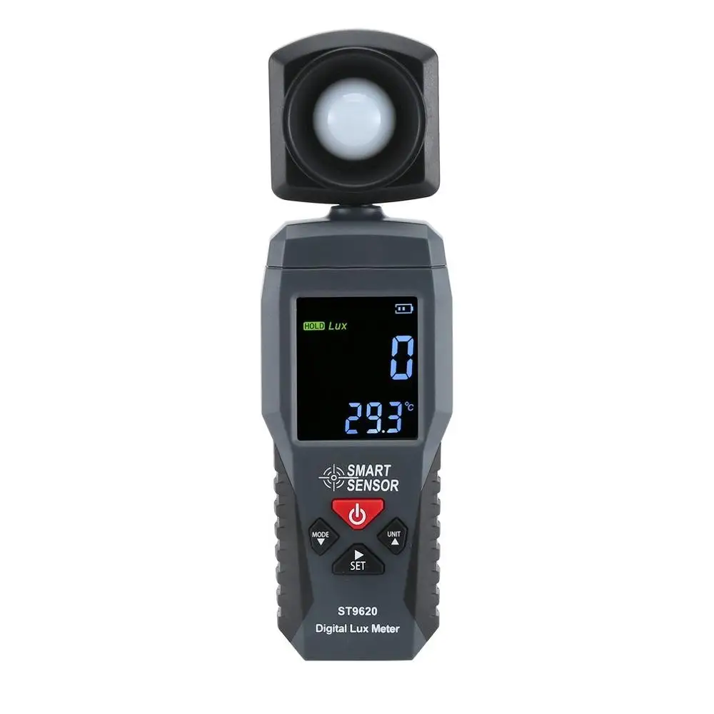 

Digital Lux-meter Light Meter 3 Range Photometer Light Detector Spectrometer Meter 1-200,000 High Low Alarm Luminometer ST9620