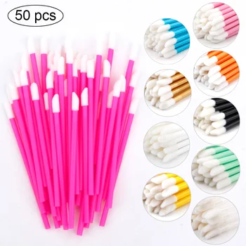 

50Pcs Disposable Lip Brush Eyelashes Makeup Brushes Mascara Lash Applicator Lipstick Brush Cosmetics Disposable Applicators Tool